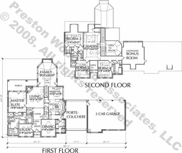 Two Story House Plan C5123
