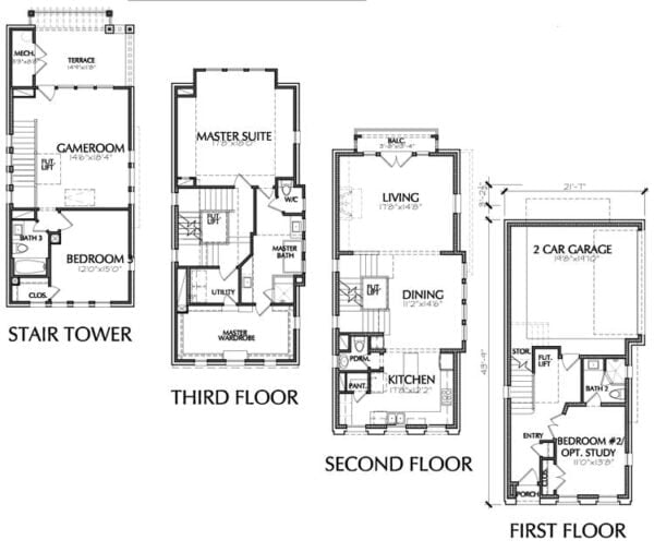 Townhouse Plan E2140 B1.1