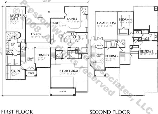 Two Story House Plan D1015