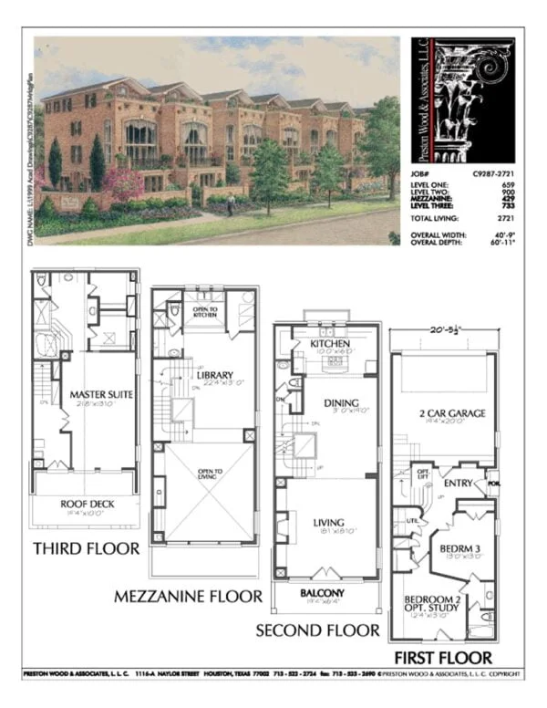 Duplex Townhome Plan C9287