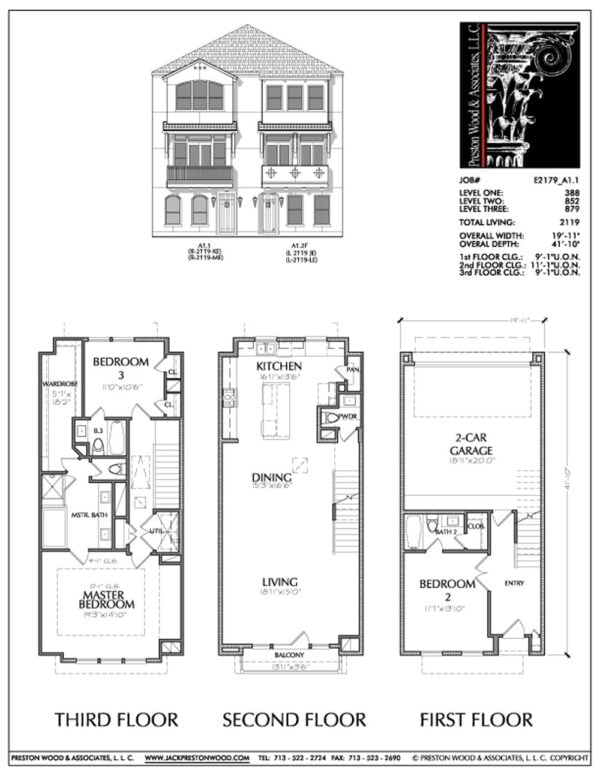 Duplex Townhouse Plan E2179 A1.1