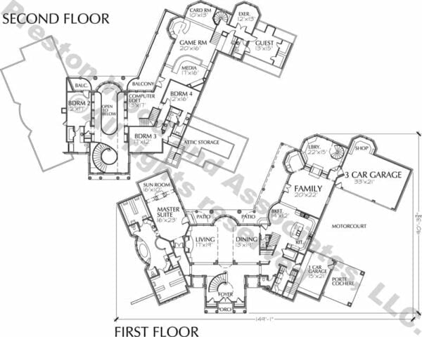 Two Story House Plan C5166