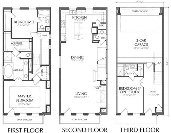 Townhouse Plan E0116 A1.3