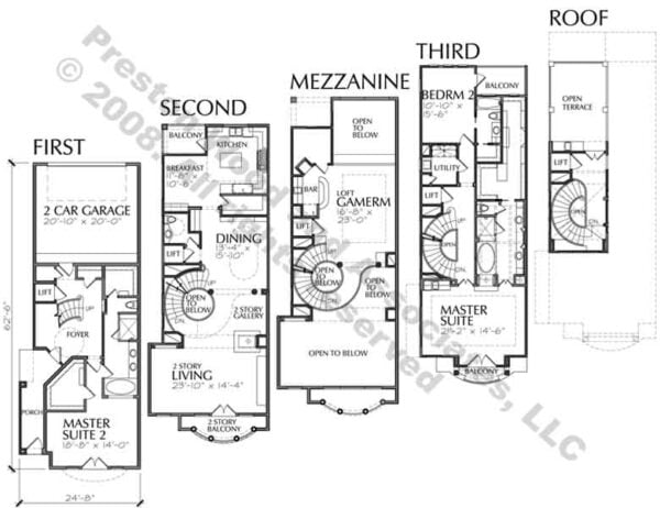 Duplex Townhouse Plan D5056