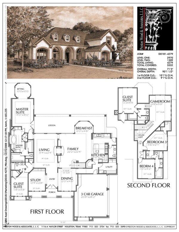 Two Story House Plan D0181