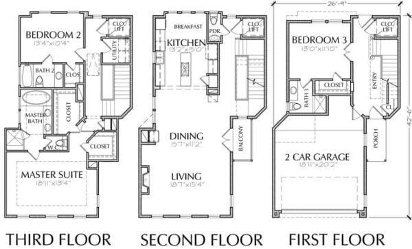 Townhouse Plan E1036 B1.1