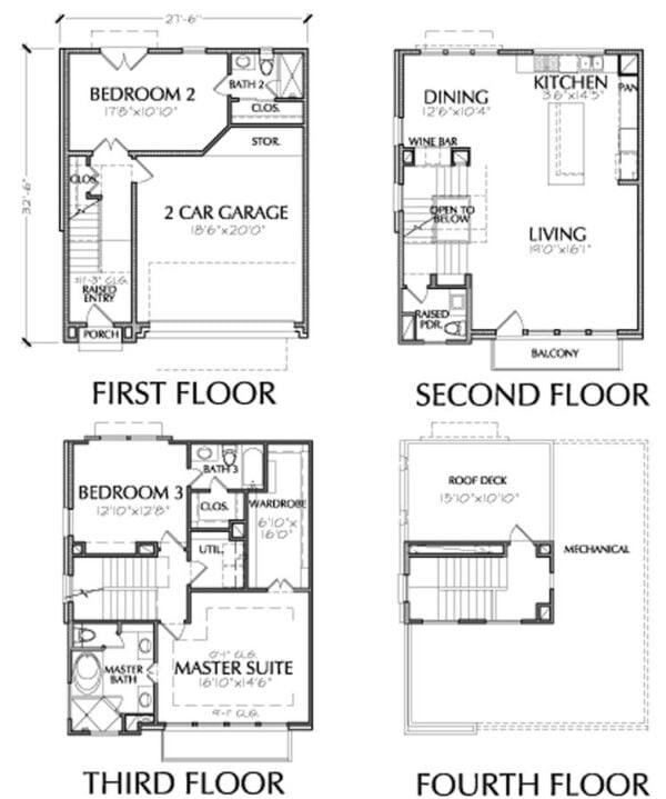 Townhouse Plan E2117 A1.1L