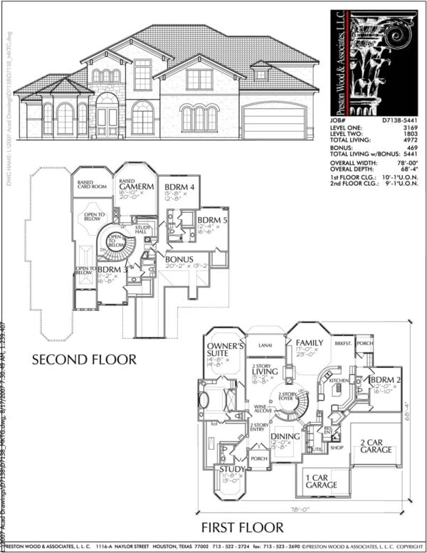 Two Story Home Plan D7138