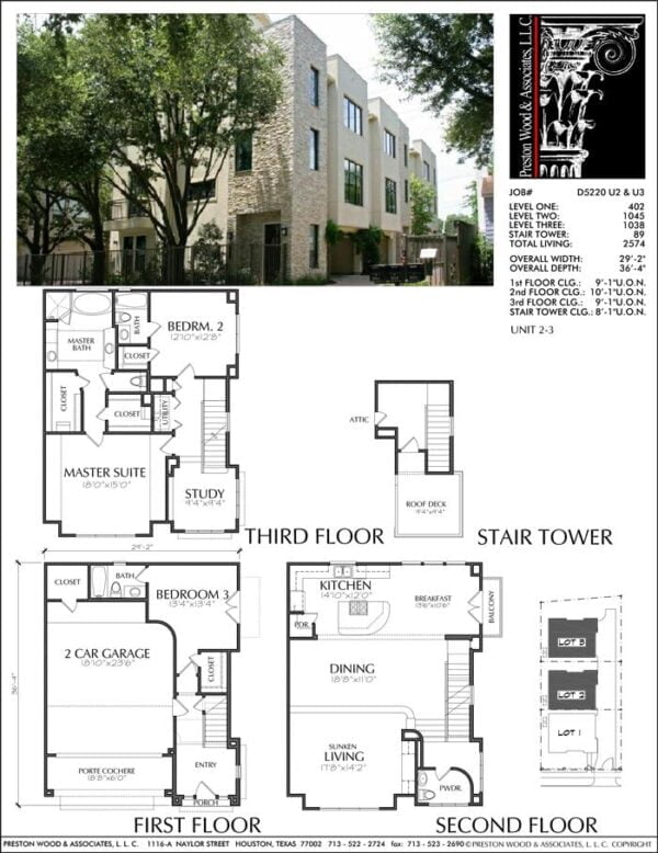 Townhouse Plan D5220 U2 & U3