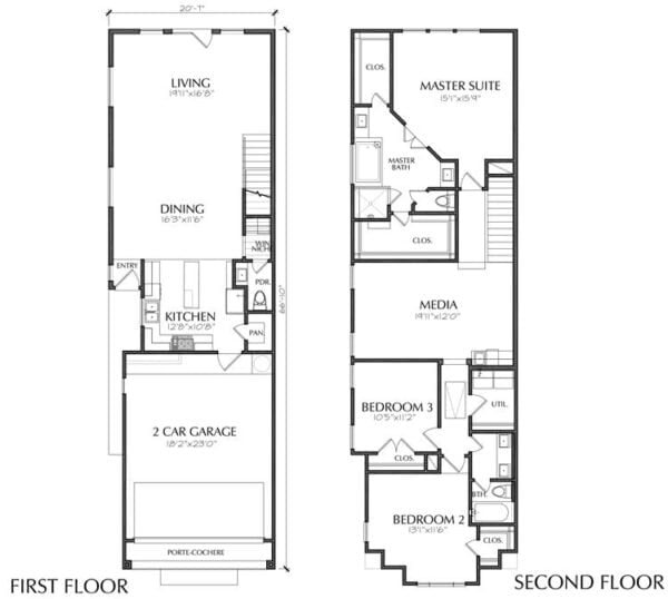 Townhouse Plan E3088 A1.1