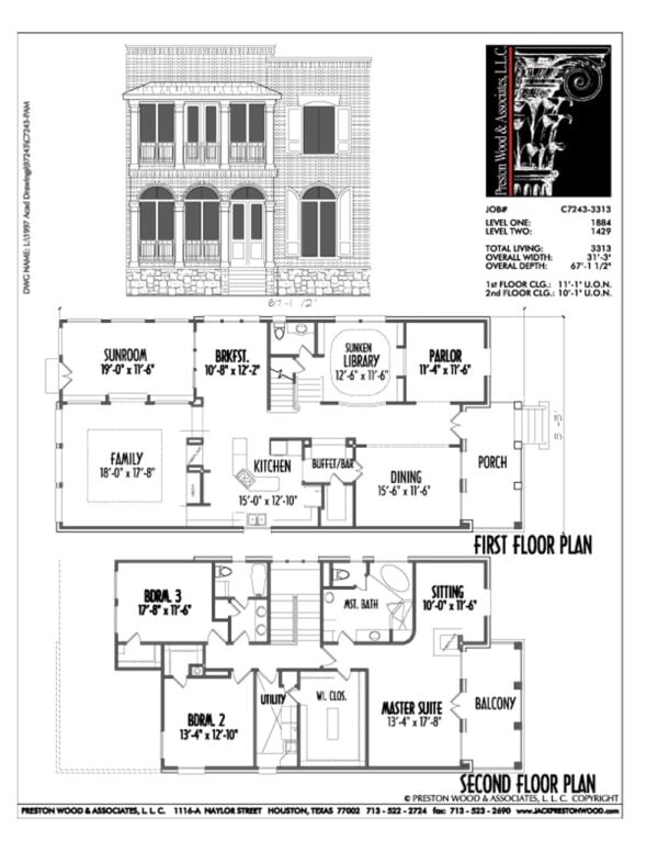 Urban House Plan C7243