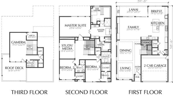 Two Story House Plan E6151