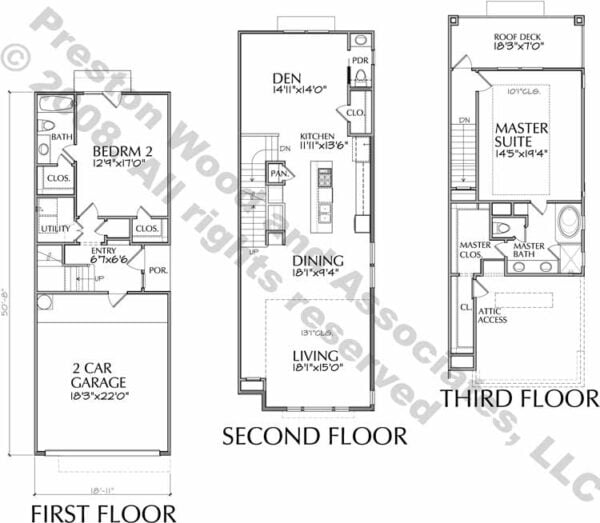 Duplex Townhouse Plan D5153 B2 & B