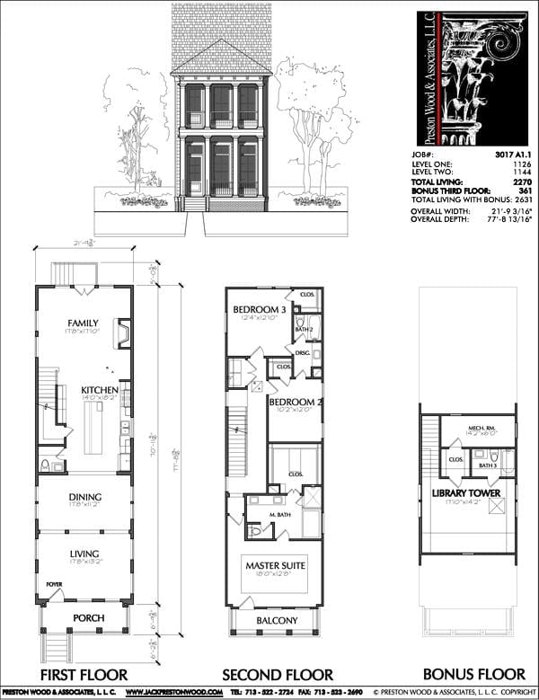 Townhouse Plan E3017 A1.1