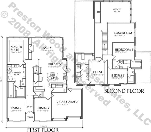 Two Story House Plan C9007