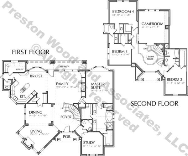 Two Story House Plan D0029