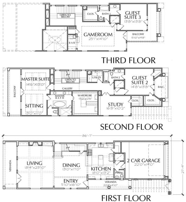 Townhouse Plan E2061 A1.2