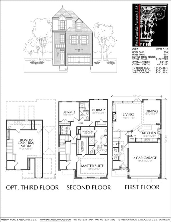 Townhouse Plan E1036 A1.3