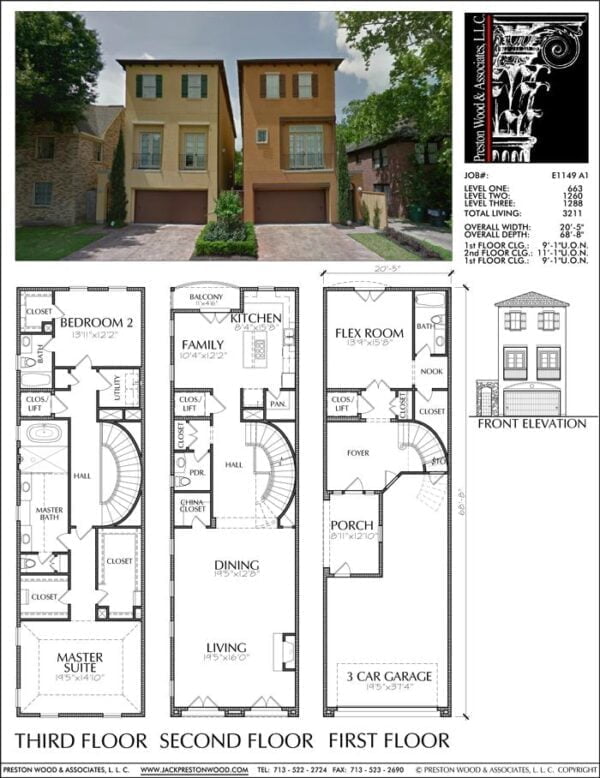 Townhouse Plan E1149 A