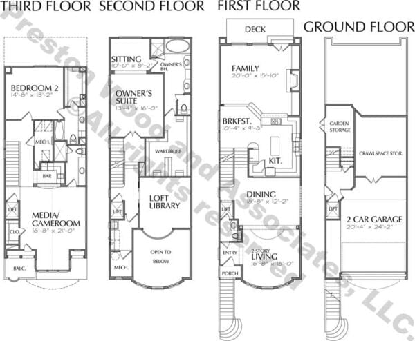 Duplex Townhouse Plan D1080