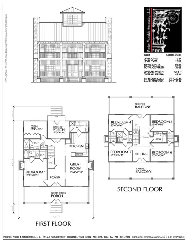 Two Story House Plan C8305