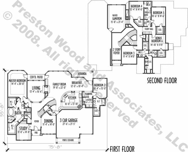 Two Story House Plan D2242