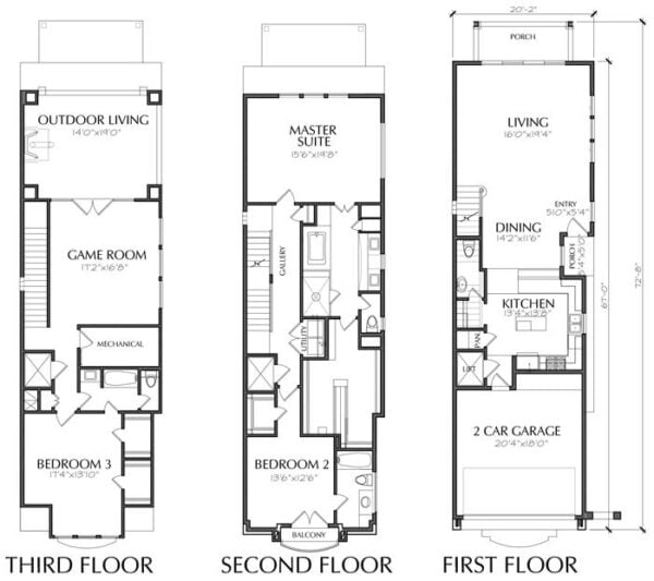 Townhouse Plan E2315 A1.1