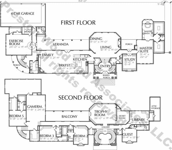 Two Story House Plan C8006