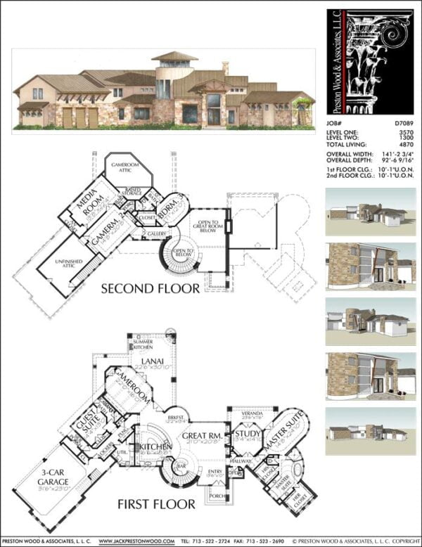 Two Story House Plan D7089
