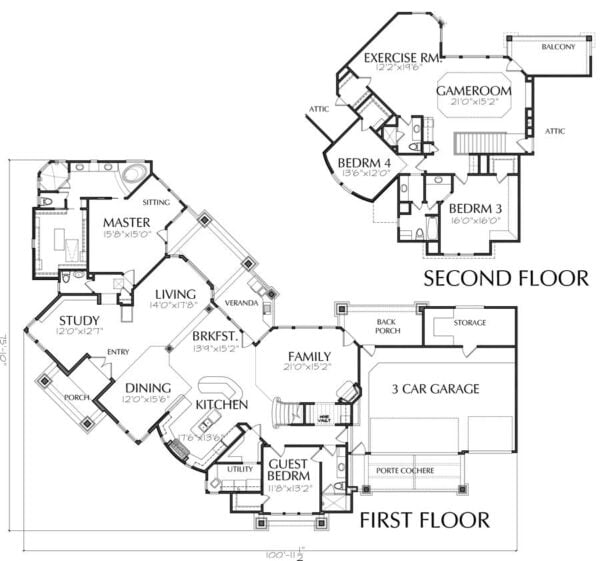 Two Story House Plan D9165