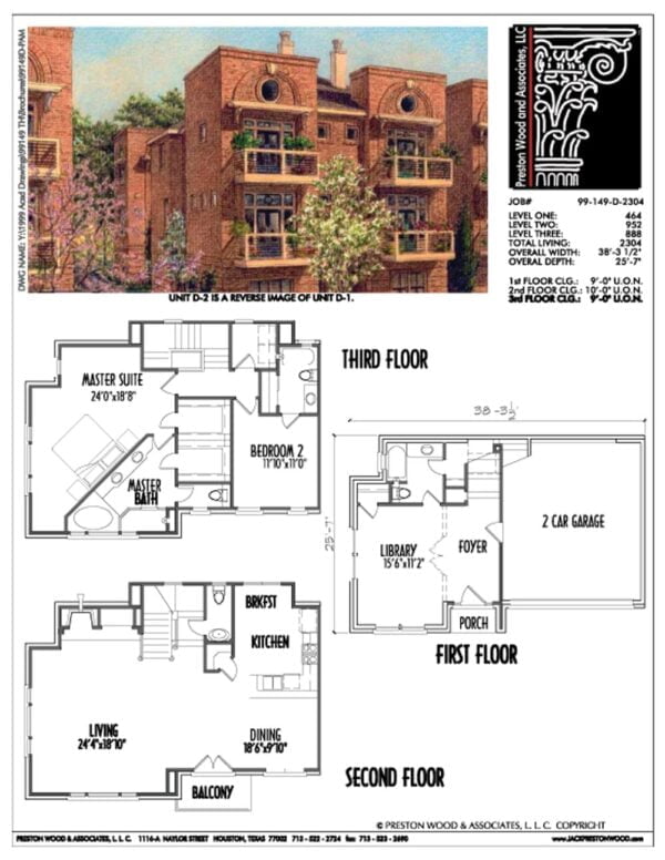 Duplex Townhome Plan aC9149 D