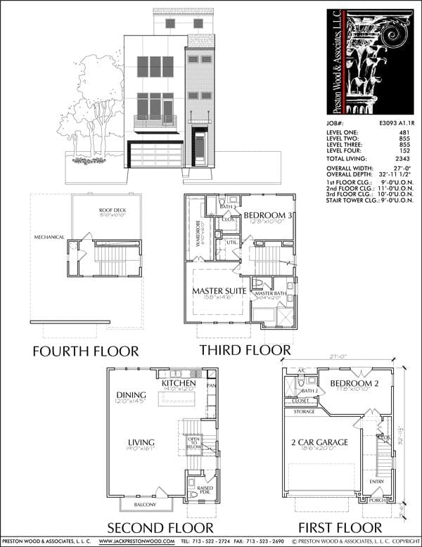 Townhouse Plan E3093 A1.1