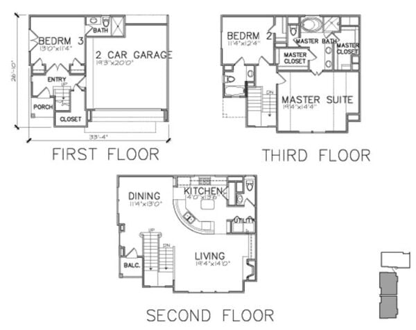 Townhouse Plan D7012-2042-1-2