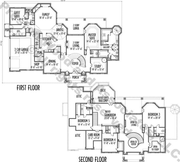 Two Story House Plan D0170