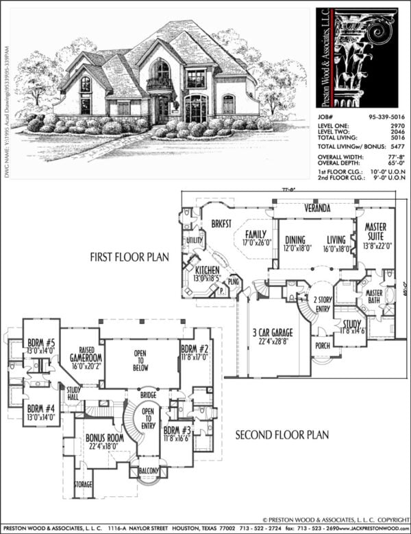 Two Story House Plan C5339