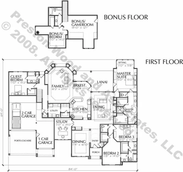 One Story House Plan C6317