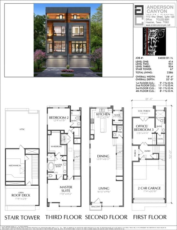 Duplex Townhouse Plan E4050