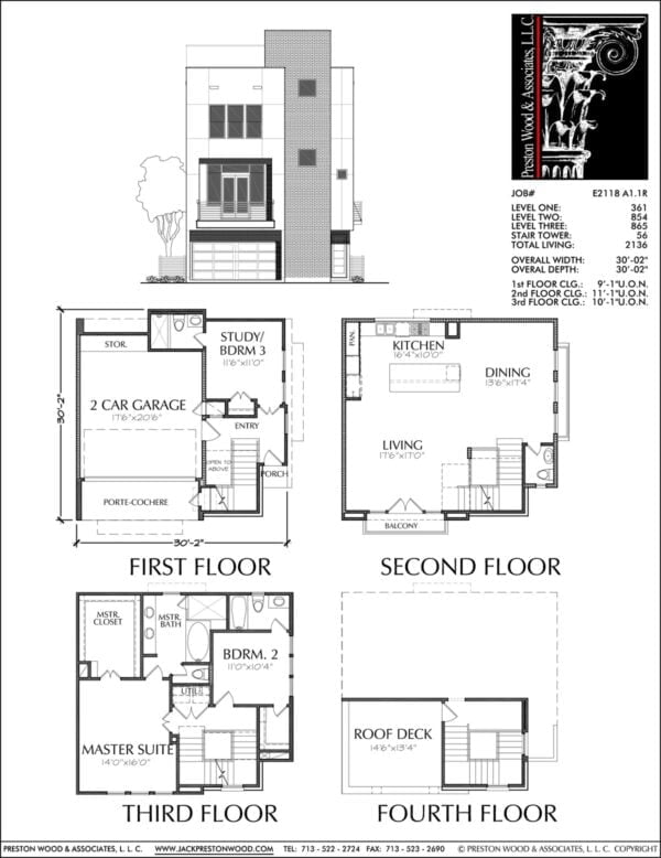 Townhouse Plan E2118 A1.1