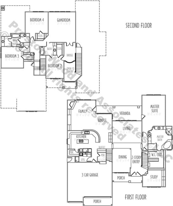 Two Story House Plan C9262