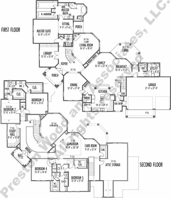 Two Story House Plan C8283