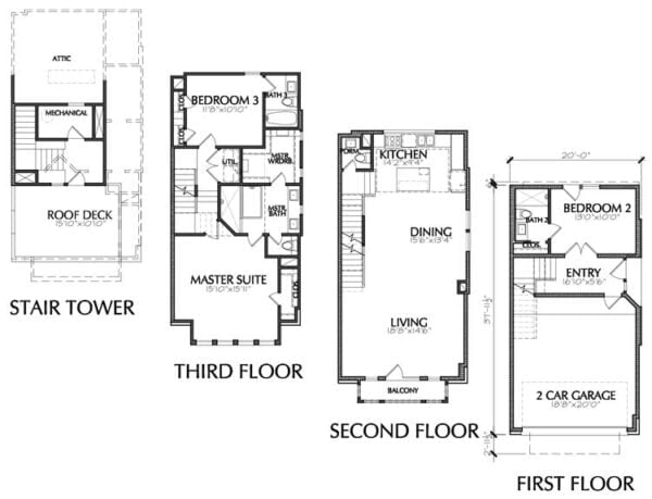 Townhouse Plan E2140 A2.1