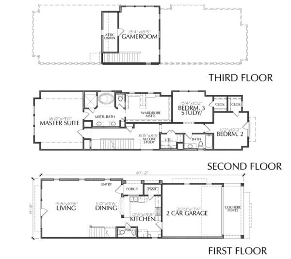 Townhouse Plan E2176 A1.1