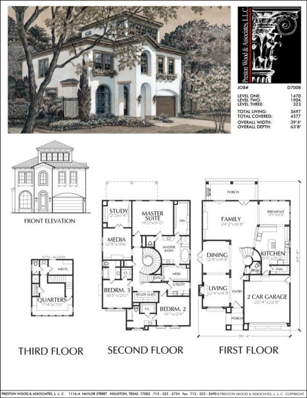 Two Story House Plan D7008