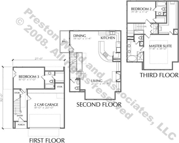 Townhouse Plan D4015 u2