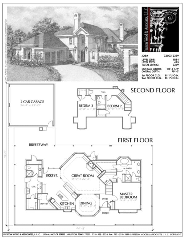 Two Story House Plan C5003