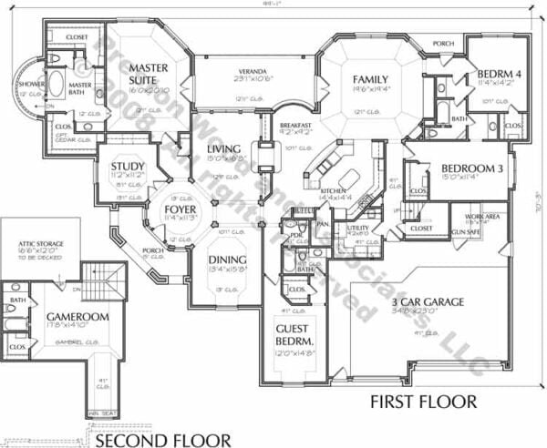 Two Story House Plan D0033