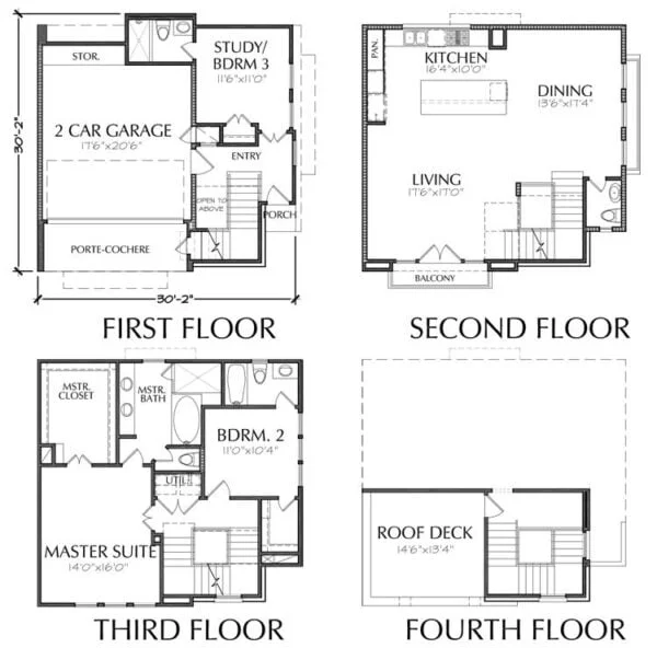 Townhouse Plan E2118 A1.1