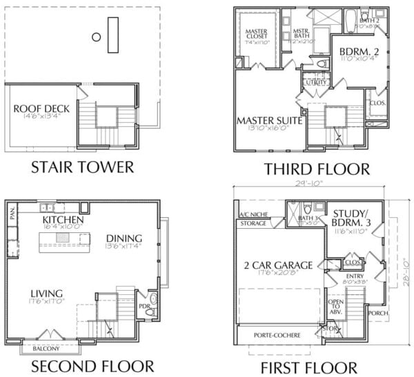 Townhouse Plan E5172 A1.1