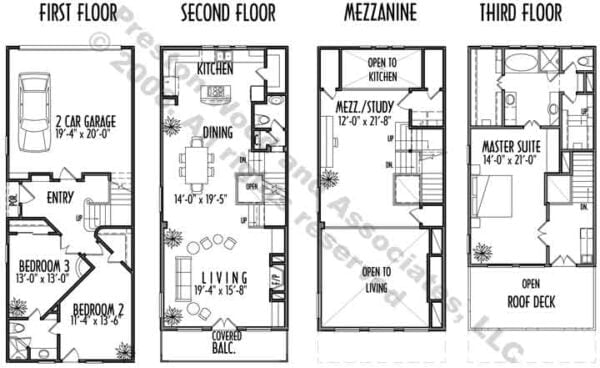 Duplex Townhome Plan C8271 u4