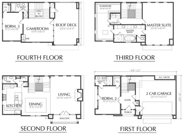 Townhouse Plan E5030 A1.1